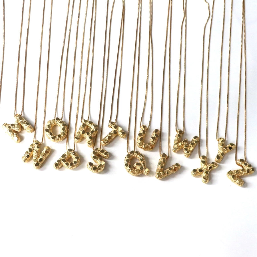 Jewelry Simple Style Classic Style letter Copper Pendant Necklace