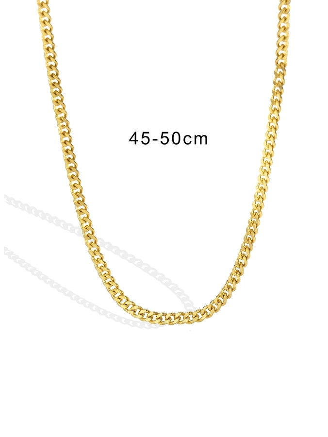 Brass 18K Gold Plated Paper Clip Solid Color Long Necklace Necklace