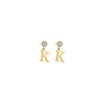 1 Pair Casual Simple Style Classic Style Letter Inlay 201 Stainless Steel 304 Stainless Steel Zircon Drop Earrings