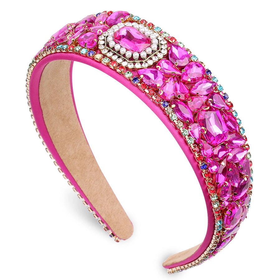 retro jewelry cloth handmade inlay rhinestones hair band