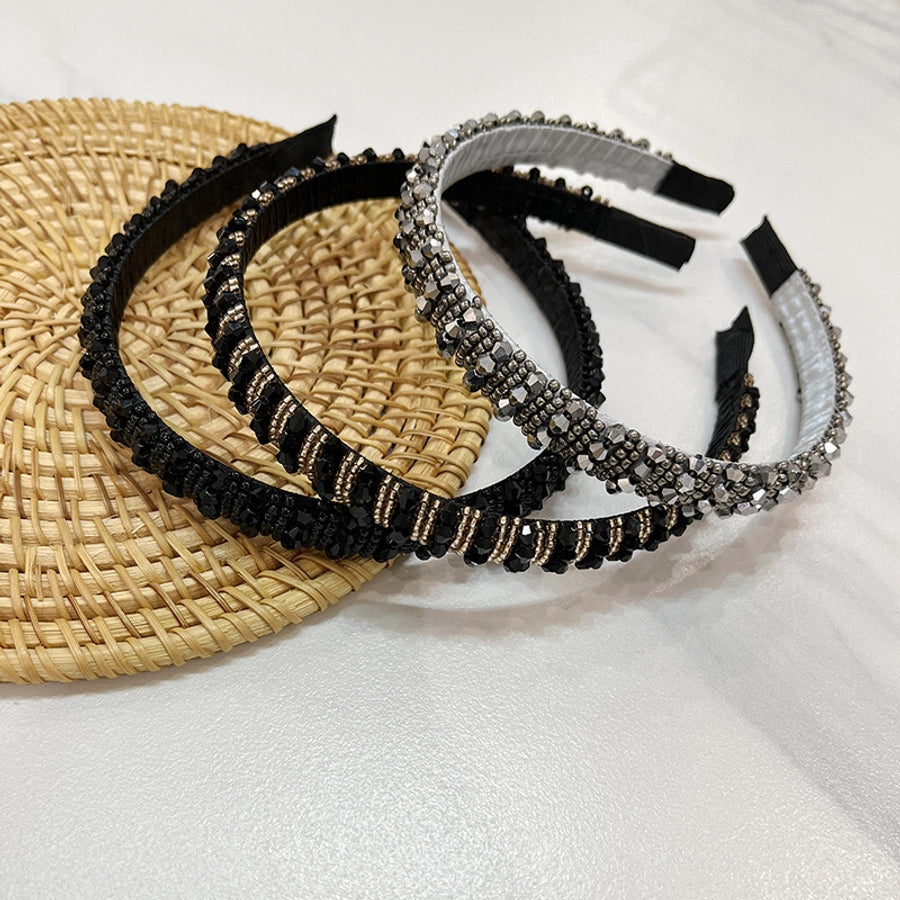 women's shiny solid color sponge hair band