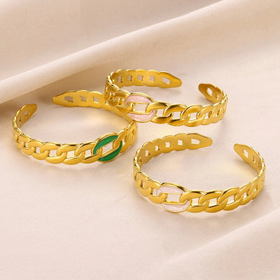 Elegant Simple Style Streetwear Geometric 304 Stainless Steel Bangle In Bulk