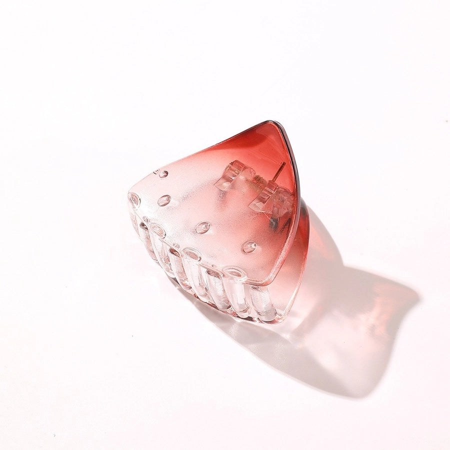 Gradient Small Grab Clip Small Disc Hairpin Environmentally Friendly Acetic Acid Shark Clip Transparent Oval Hair Grab Children's Clip