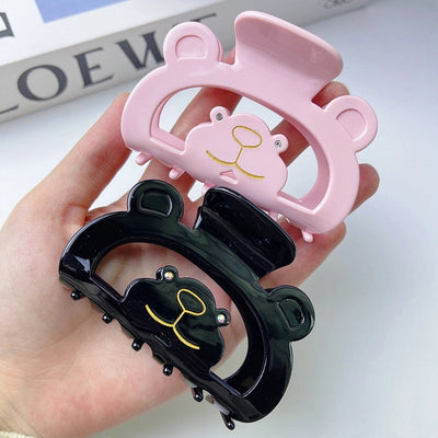 Simple Style Solid Color Acetic acid sheets Inlay Zircon Hair Clip 1 Piece