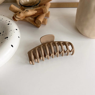new milk tea coffee color clip elegant temperament hairpin simple hair accessories