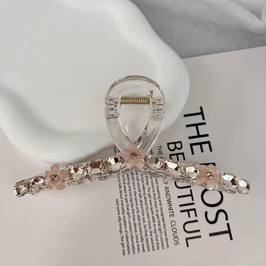 Women's Artistic Korean Style Geometric Arylic Plastic Inlay Artificial Crystal Hair Claws