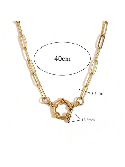 Jewelry Lady Geometric 306 Stainless Steel Plating Necklace