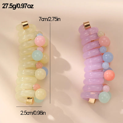 Women's Cute Sweet Round Plastic Hair Tie