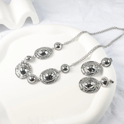 Jewelry Streetwear Geometric 304 Stainless Steel Plating Earrings Necklace