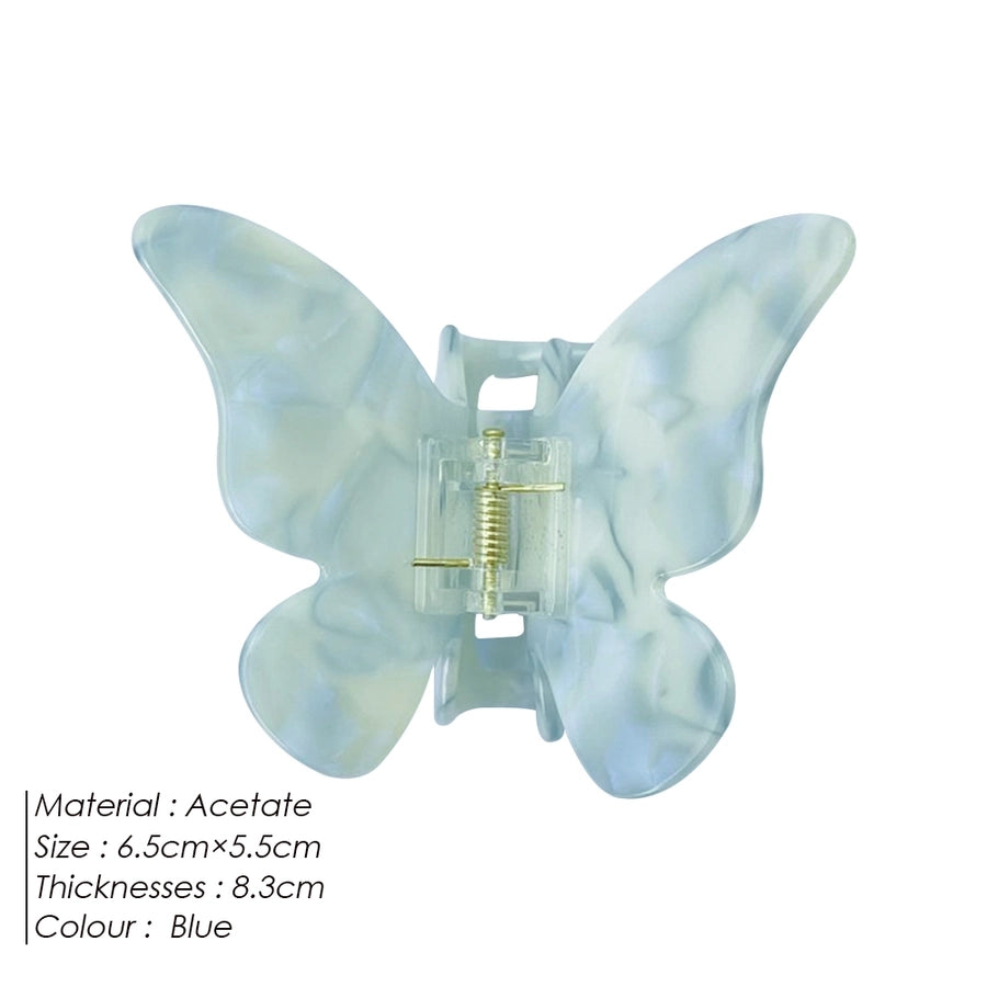 Women's Fairy Style Sweet Artistic Butterfly Acetic acid sheets Hair Claws