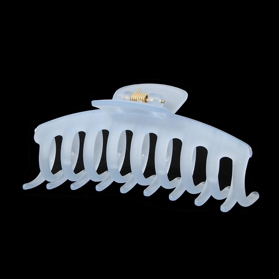 solid color jelly frosted hollow out hair clip