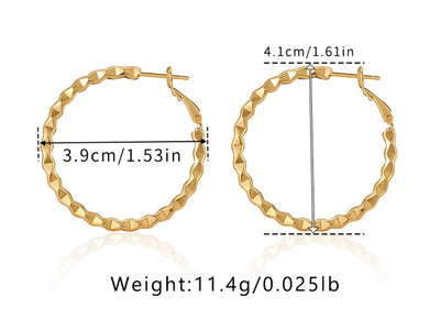 1 Pair Casual Exaggerated Classic Style Circle Plating Copper 18K Gold Plated Earrings
