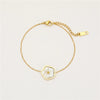 Jewelry Simple Style Flower 304 Stainless Steel Shell Zircon 18K Gold Plated Inlay Bracelets Earrings Necklace