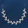 women's simple style leaf alloy plating inlay rhinestones hair band