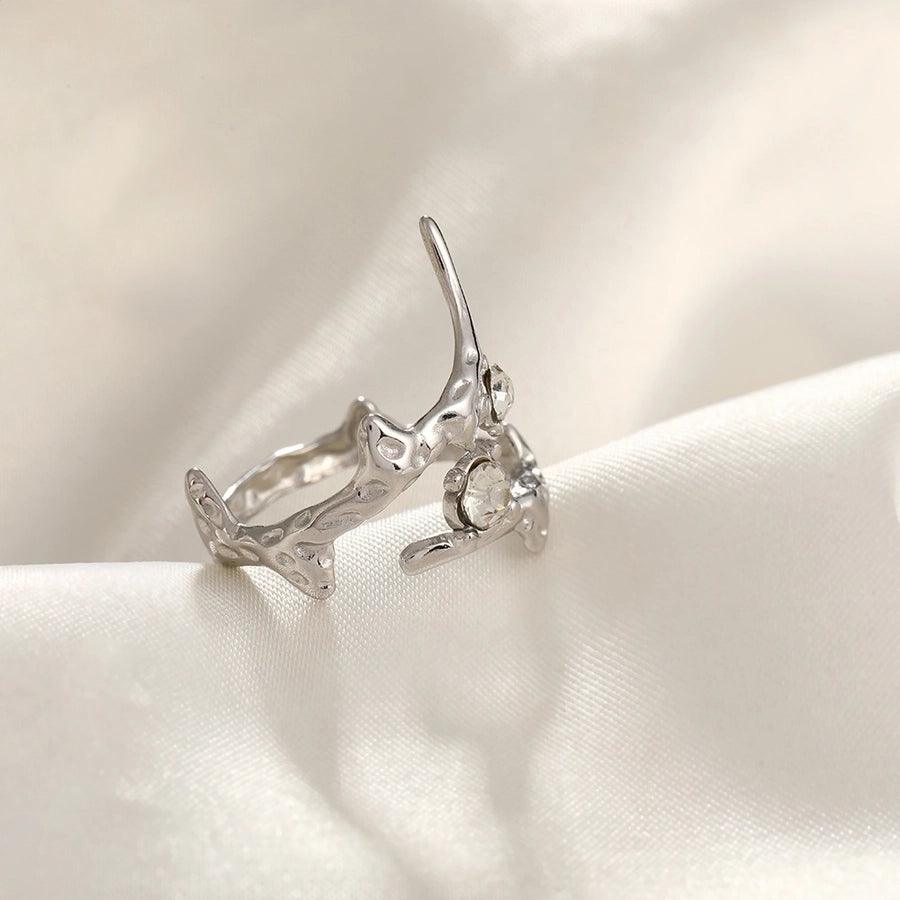 Jewelry Simple Style Commute Geometric 304 Stainless Steel Plating Open Rings