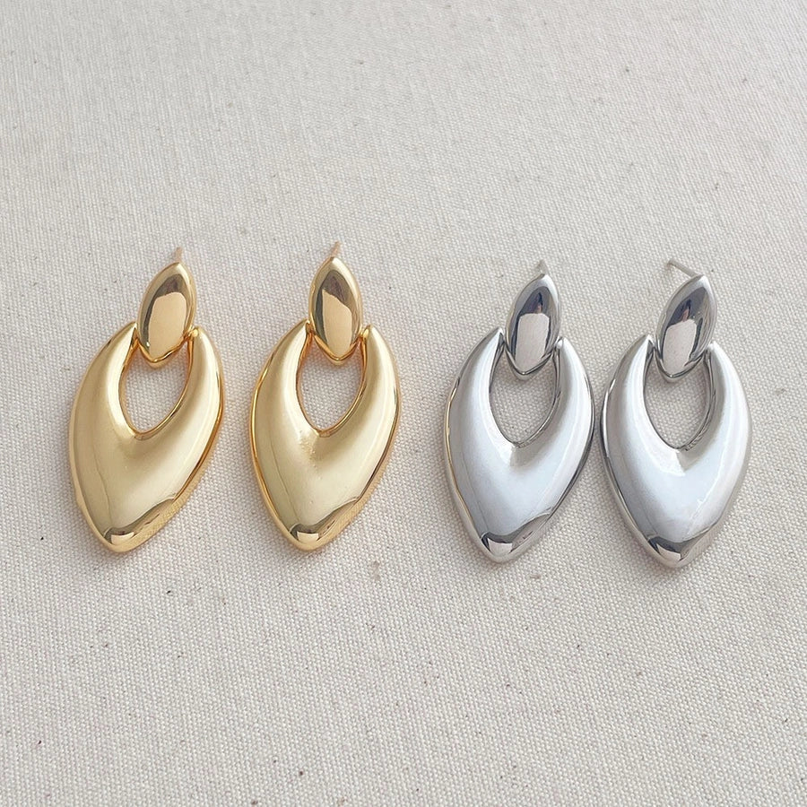 1 Pair Streetwear Geometric Alloy Copper 18K Gold Plated Drop Earrings