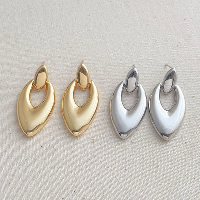 1 Pair Streetwear Geometric Alloy Copper 18K Gold Plated Drop Earrings