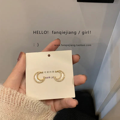 1 pair fashion geometric plating alloy ear studs