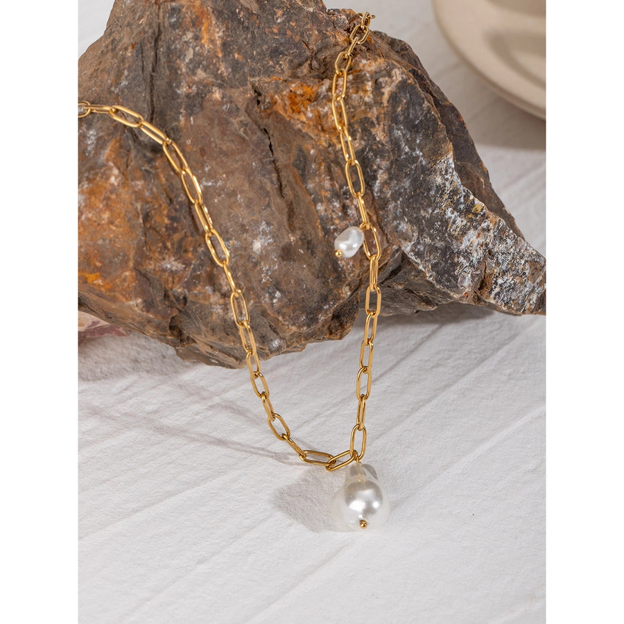 Jewelry Simple Style Classic Style Irregular 304 Stainless Steel 18K Gold Plated Pendant Necklace