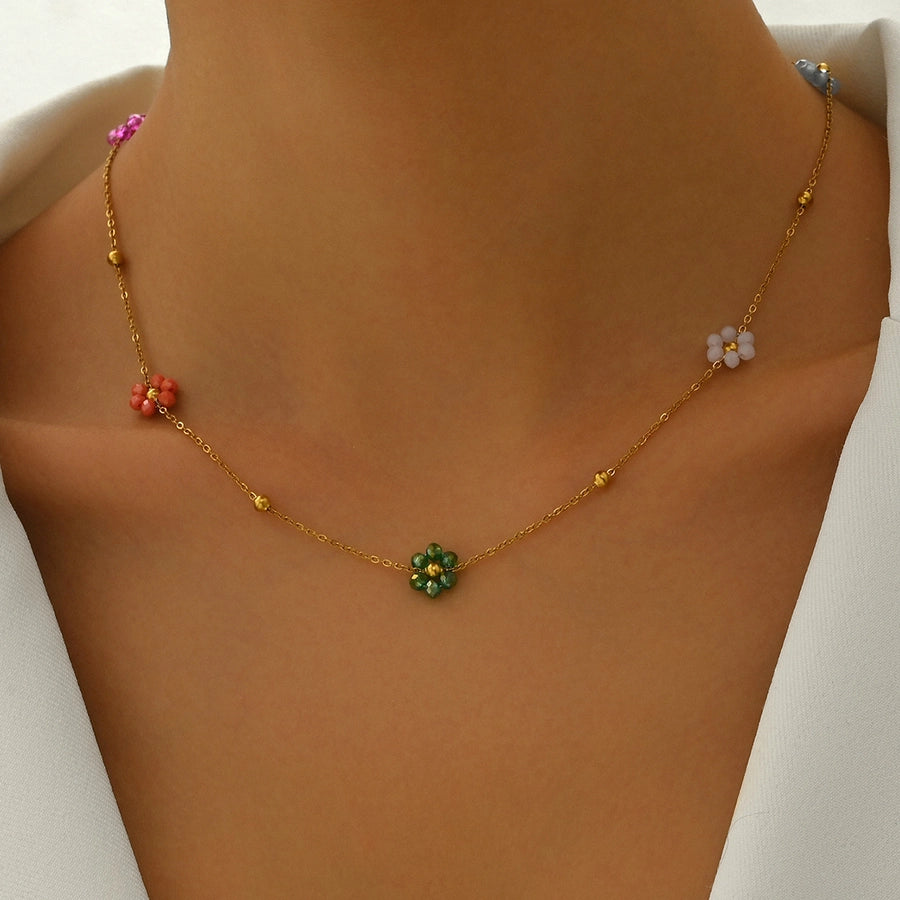 Copper Flower Copper Necklaces