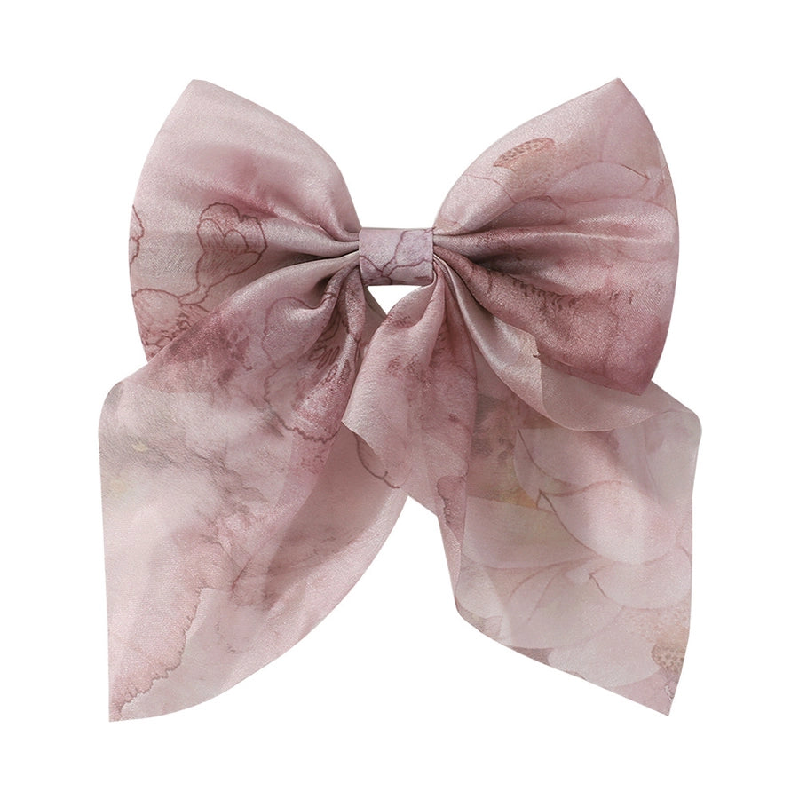 Girl'S Simple Style Classic Style Bow Knot Alloy Ribbon Lettuce Trim Hair Clip