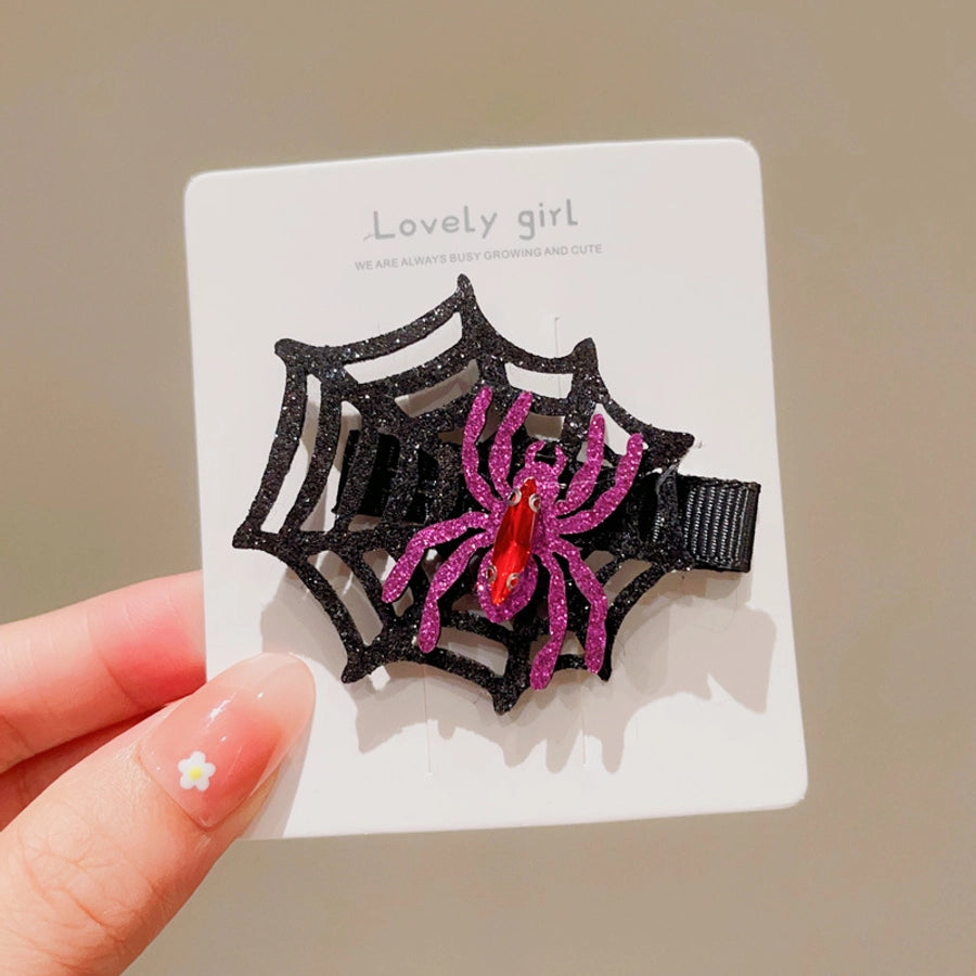 Halloween Cute Funny Women's Pumpkin Cat Bow Knot Hair Clip