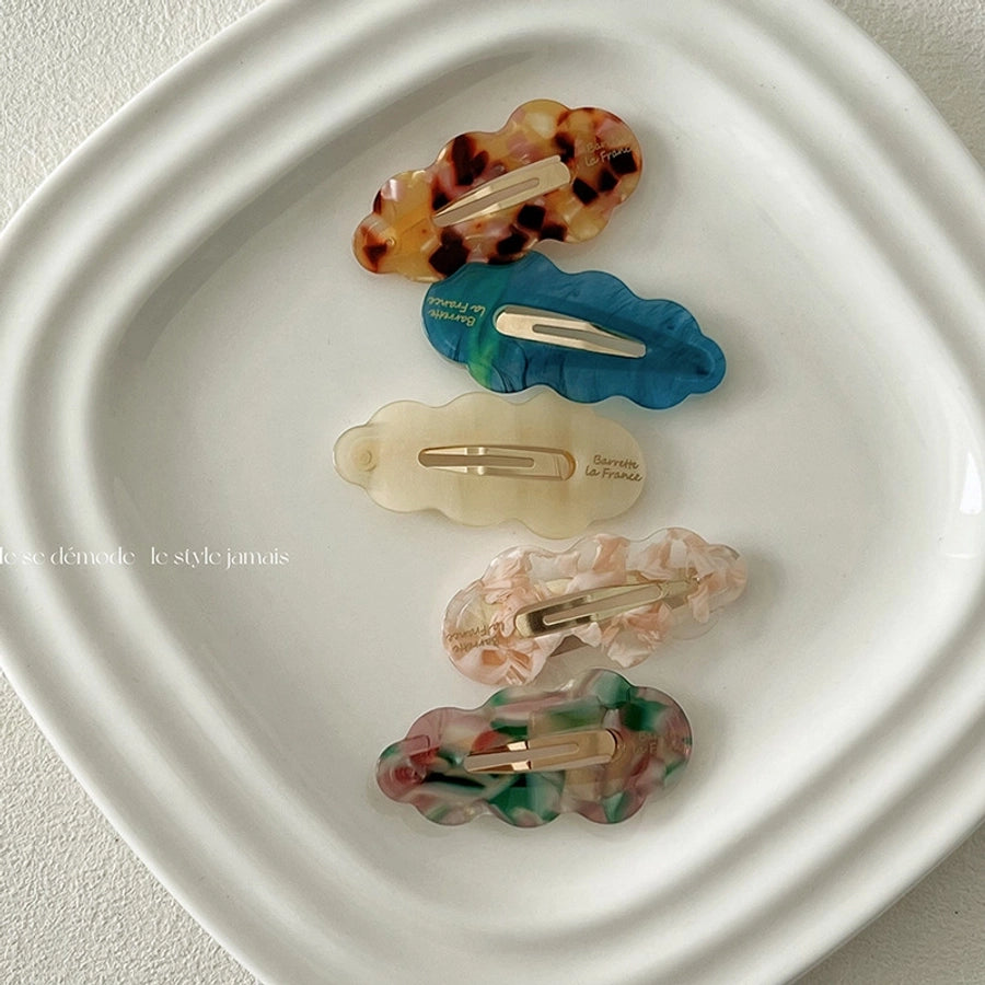 Women's IG Style Fairy Style Geometric Color Block Acetic acid sheets Metal Hair Clip