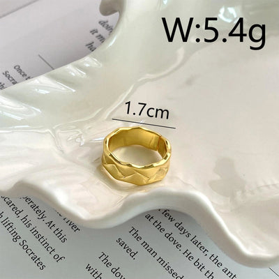 Copper 14K Gold Plated 16K Gold Plated 18K Gold Plated Ring Pleated Inlay Hand Olive Branch Shell Zircon Open Rings Rings