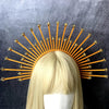 retro star crown flower plastic resin hair band