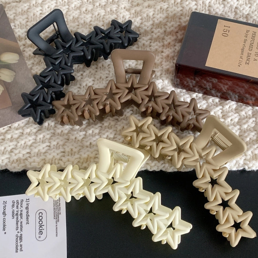 women's basic pentagram plastic hair claws