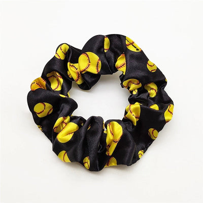 fashion baseball basketball satin hair tie 1 piece