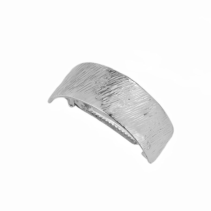 simple style solid color alloy plating hair clip