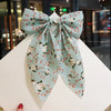 new korean  floral bow hairpin