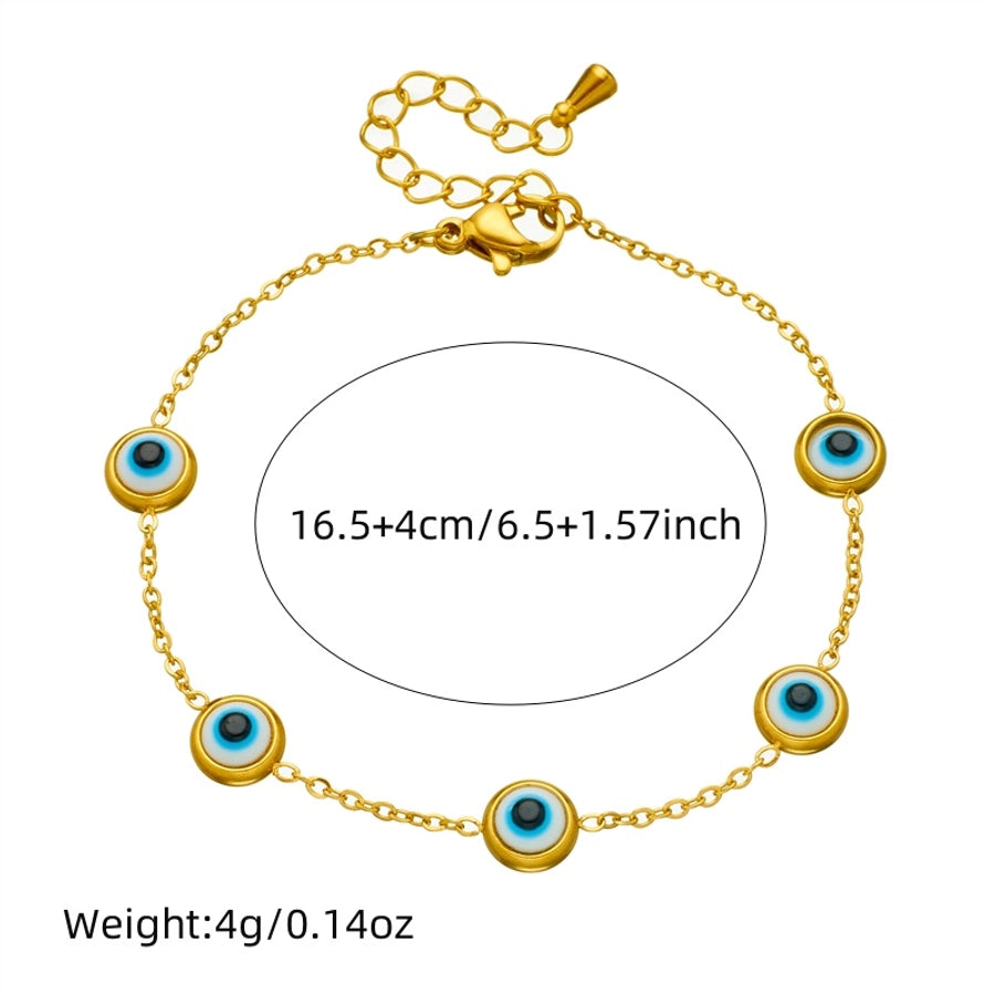 Modern Style Classic Style Eye 304 Stainless Steel Bracelets In Bulk