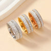 Jewelry Elegant Geometric Solid Color Titanium Steel Rings