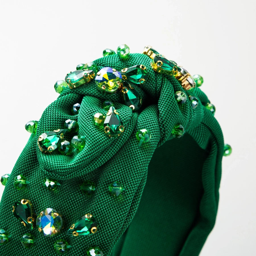 luxurious knot cloth rhinestone inlay rhinestones hair band