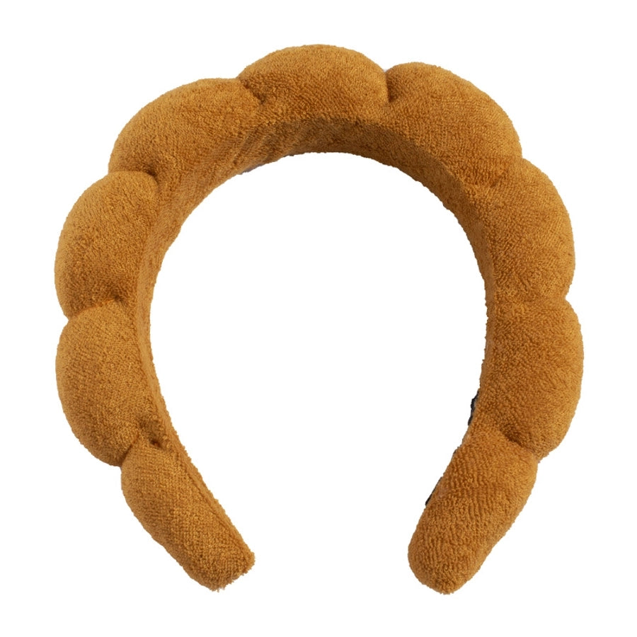 simple style color block towel velvet hair band