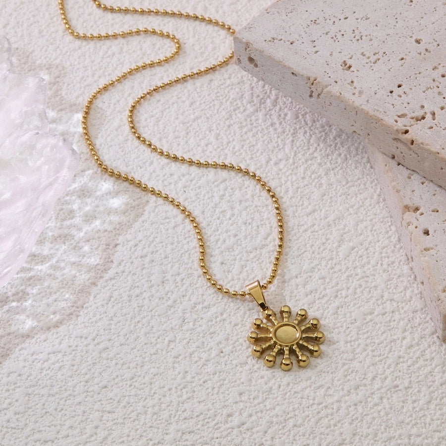 Jewelry Sweet Simple Style Christmas Tree Snowflake 304 Stainless Steel 18K Gold Plated Plating Pendant Necklace