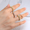 Jewelry Simple Style Geometric 304 Stainless Steel Zircon Rings