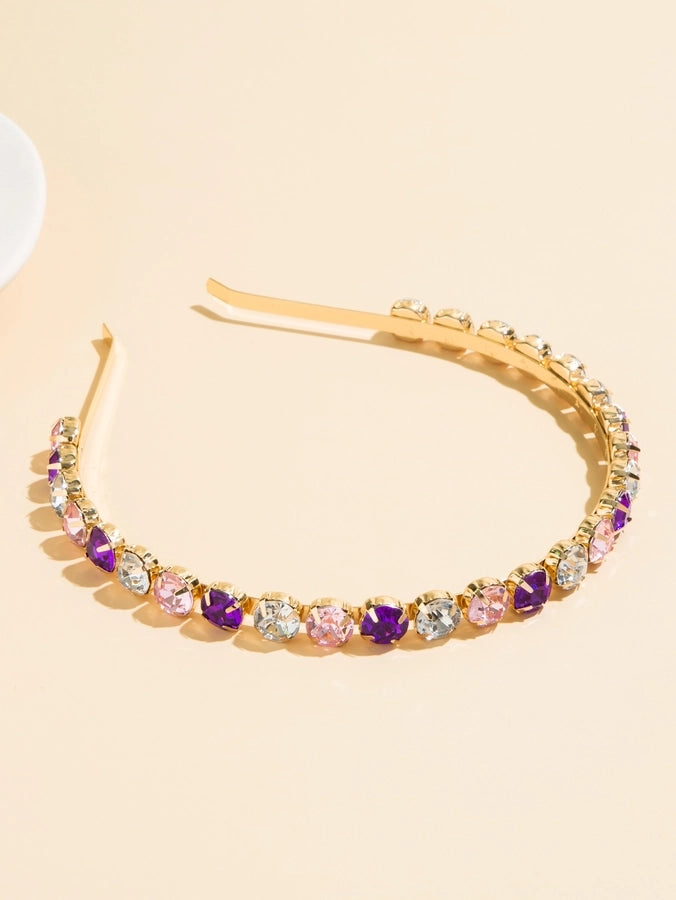 fashion geometric metal rhinestones hair band