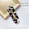 women's fashion geometric water droplets leopard resin cellulose acetate sheet headwear hair clip