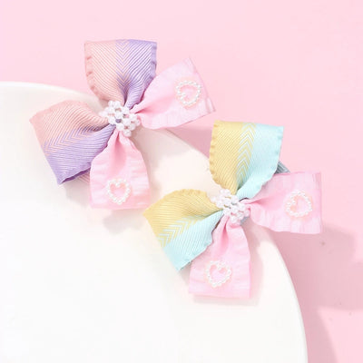 Kid'S Cute Sweet Simple Style Bow Knot Hair Clip