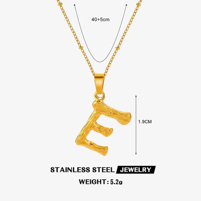 Jewelry Simple Style Cool Style letter 304 Stainless Steel 18K Gold Plated Plating Pendant Necklace