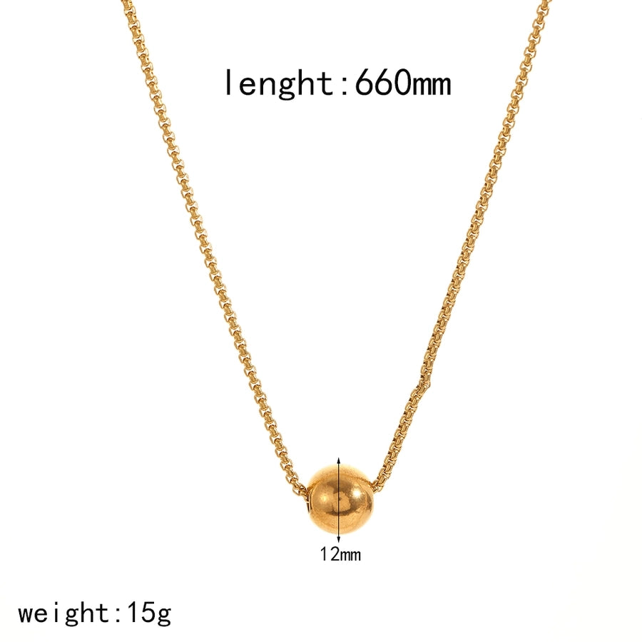 Jewelry IG Style Classic Style Round 304 Stainless Steel 18K Gold Plated Polishing Plating Jewelry Set