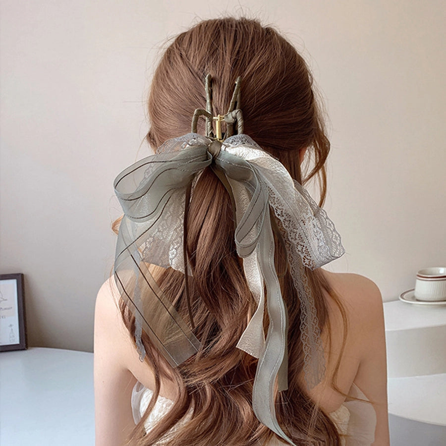 Women's Vintage Style Bow Knot Cloth Hair Claws