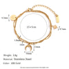 Jewelry Casual Simple Style Star Moon 304 Stainless Steel Titanium Steel 18K Gold Plated Bracelets Necklace
