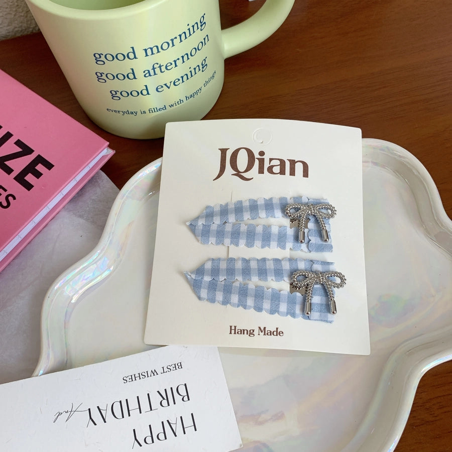 Women's IG Style Sweet Bow Knot Cloth Hair Clip