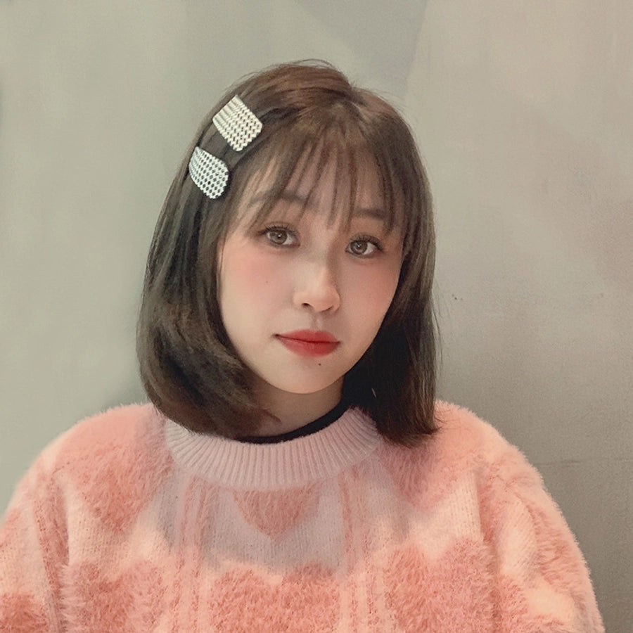 new word clip flashing diamond checkerboard pattern hairpin hair accessories