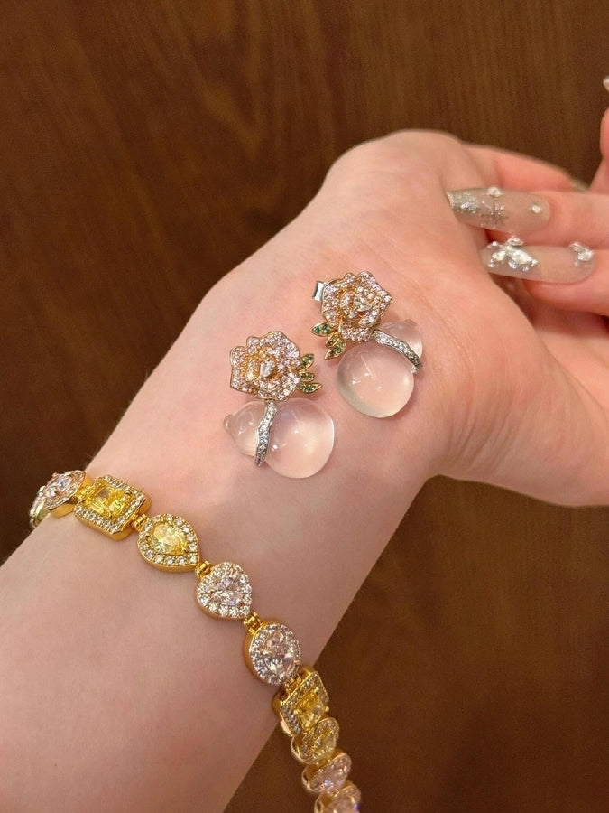 925 Sterling Silver Plating Flowers Plant Flowers