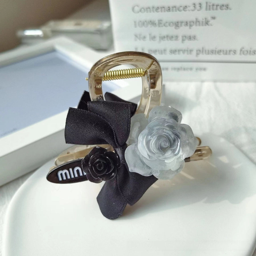 Korean Style Gentle Flower Small Hairpin Female Niche Design Summer  Head Clip Light Luxury High-end Headwear